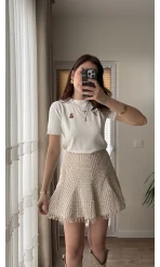 ETEK İspanyol Serisi Gold Düğme Detay Tüvit