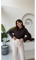 Jade Gömlek - Acı Kahve - Kod: 2140