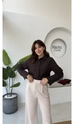 Jade Gömlek - Acı Kahve - Kod: 2140
