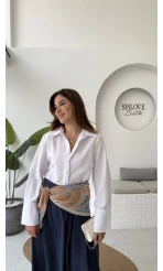 Jade Gömlek - Beyaz - Kod: 2140