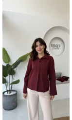 Jade Gömlek - Bordo - Kod: 2140