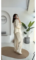 Jasmine Çiçek ve Taş Detay Takım - Taş