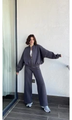 Jaxsa Antrasit 3 İplik Eşofman Takımı