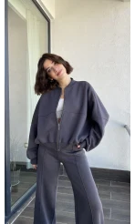 Jaxsa Antrasit 3 İplik Eşofman Takımı