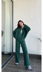 Jaxsa Yeşil 3 İplik Eşofman Takımı