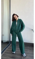 Jaxsa Yeşil 3 İplik Eşofman Takımı