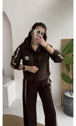 Jennifer Oys Paraşüt Takım - Acı Kahve - Kod: 8075