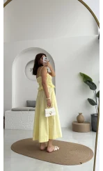 Jessica Gipe Detay Bluz Etek Takım - Sarı - 2025159