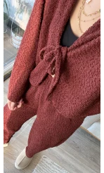 Joey Puffy Kumaş Takım Bordo
