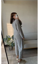 Joey Puffy Kumaş Takım Gri