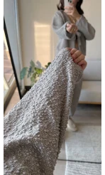 Joey Puffy Kumaş Takım Gri