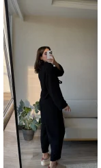 Joey Puffy Kumaş Takım Siyah