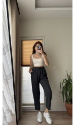 Jogger Modal Lastikli Pantalon - Antrasit