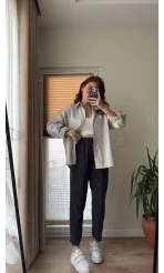 Jogger Modal Lastikli Pantalon - Antrasit