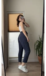Jogger Modal Lastikli Pantalon - Lacivert