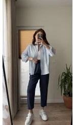 Jogger Modal Lastikli Pantalon - Lacivert