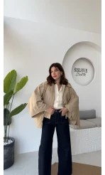 Josie Pelerin Trençkot - Bej - Kod: 7603