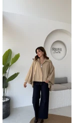 Josie Pelerin Trençkot - Bej - Kod: 7603