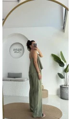 June Askılı Bluz Pantolon Takım - Haki - 51043