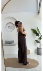 June Askılı Bluz Pantolon Takım - Mürdüm - 51043