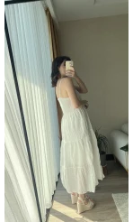 Kabuklu Beyaz Elbise