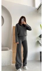 Kadife Fitili Takım Antrasit