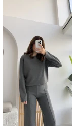 Kadife Fitili Takım Antrasit