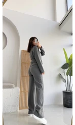 Kadife Fitili Takım Antrasit