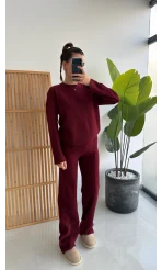Kadife Fitili Takım Bordo