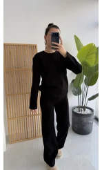 Kadife Fitili Takım Siyah