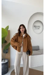 Kahverengi Süet Ceket - Kod: 508245