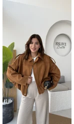 Kahverengi Süet Ceket - Kod: 508245