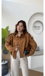 Kahverengi Süet Ceket - Kod: 508245