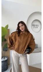 Kahverengi Süet Ceket - Kod: 508245