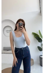 Kalın Askılı Oys Bebe Mavisi T-Shirt