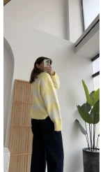 Kalın Çizgili Kazak - Sarı