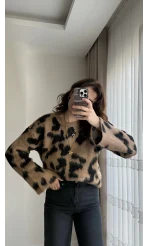 Kalın Kahverengi Leopar Kazak