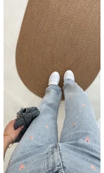 Kalpli Kot Pantolon Açık Mavi