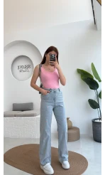 Kalpli Kot Pantolon Açık Mavi