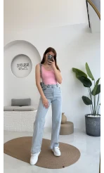 Kalpli Kot Pantolon Açık Mavi