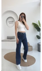 Kalpli Kot Pantolon Koyu Mavi