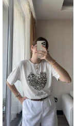 Kalpli Leoplarlı T-Shirt