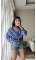 Kareli Gömlek&Bra Takım