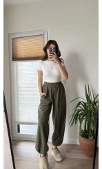 Kargo Gabardin Pantolon Haki