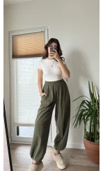 Kargo Gabardin Pantolon Haki