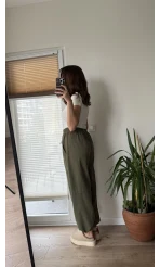 Kargo Gabardin Pantolon Haki