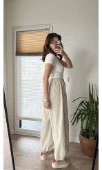 Kargo Gabardin Pantolon Krem