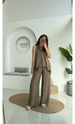 Karmen Keten Takım Haki Kahve 51182