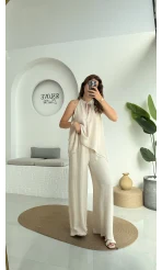 Karmen Keten Takım Krem 51182