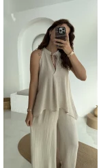 Karmen Keten Takım Krem 51182